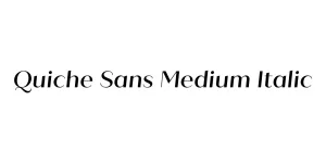 Quiche Sans Medium Italic Font