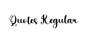 Quotes Regular Font