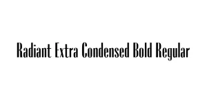 Radiant Extra Condensed Bold Regular Font