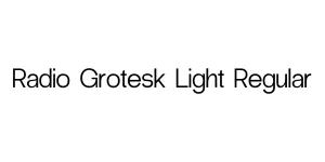 Radio Grotesk Light Regular Font