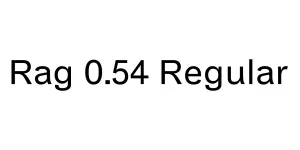Rag 0.54 Regular Font