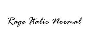 Rage Italic Normal Font