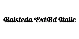 Ralsteda ExtBd Italic Font