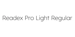 Readex Pro Light Regular Font