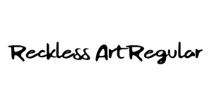 Reckless Art Regular Font