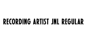 Recording Artist JNL Regular Font