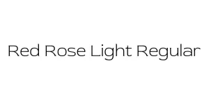 Red Rose Light Regular Font