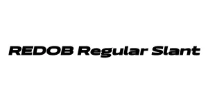 REDOB Regular Slant Font