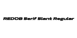 REDOB Serif Slant Regular Font