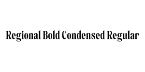 Regional Bold Condensed Regular Font