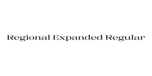 Regional Expanded Regular Font