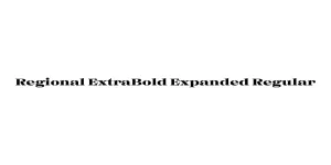 Regional ExtraBold Expanded Regular Font