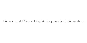 Regional ExtraLight Expanded Regular Font