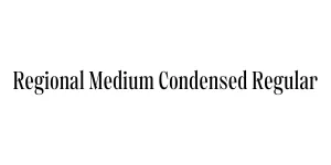 Regional Medium Condensed Regular Font
