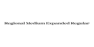 Regional Medium Expanded Regular Font