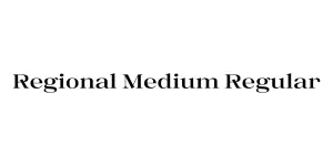 Regional Medium Regular Font