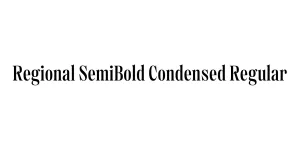 Regional SemiBold Condensed Regular Font