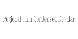 Regional Thin Condensed Regular Font