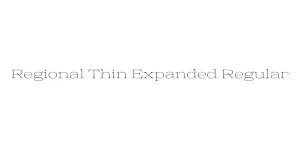 Regional Thin Expanded Regular Font