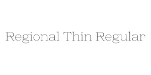 Regional Thin Regular Font