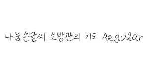 나눔손글씨 성실체 Regular Font