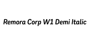 Remora Corp W1 Demi Italic Font