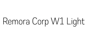 Remora Corp W1 Light Font
