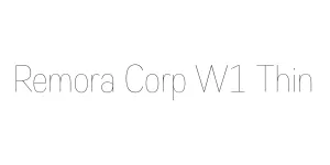Remora Corp W1 Thin Font