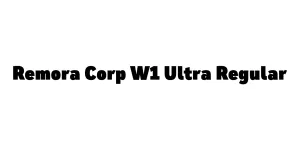Remora Corp W1 Ultra Regular Font