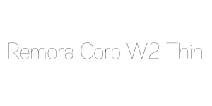 Remora Corp W2 Thin Font