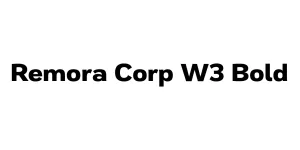 Remora Corp W3 Bold Font