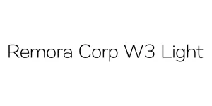Remora Corp W3 Light Font