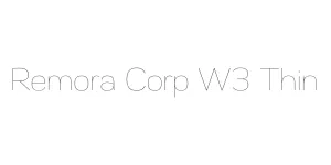 Remora Corp W3 Thin Font