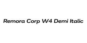 Remora Corp W4 Demi Italic Font