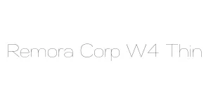 Remora Corp W4 Thin Font
