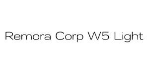 Remora Corp W5 Light Font