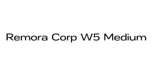 Remora Corp W5 Medium Font