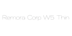 Remora Corp W5 Thin Font