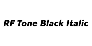 RF Tone Black Italic Font