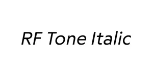 RF Tone Italic Font