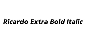 Ricardo Extra Bold Italic Font