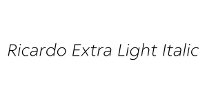Ricardo Extra Light Italic Font