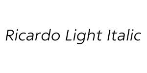 Ricardo Light Italic Font