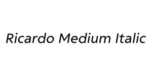 Ricardo Medium Italic Font