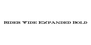 Rider Wide Expanded Bold Font