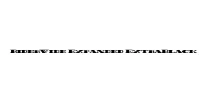 Rider Wide Expanded ExtraBlack Font