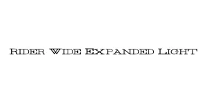 Rider Wide Expanded Light Font