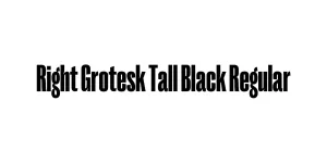 Right Grotesk Tall Black Regular Font