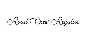 Road Crew Regular Font