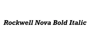 Rockwell Nova Bold Italic Font